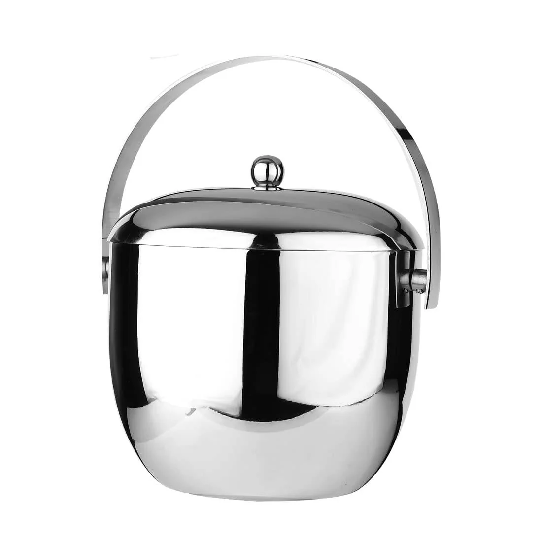 SKITCH Ice Bucket Double Wall Insulated, Apple Shaped Premium Ice Bucket. Non Magnetic, Anti Rust, Food Safe